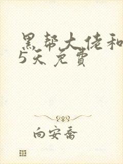 黑帮大佬和365天免费