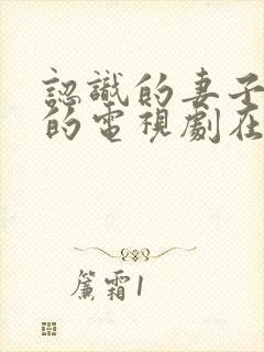 认识的妻子免费的电视剧在线观看