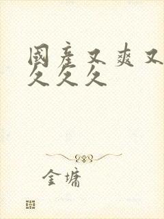 国产又爽又高潮久久久封面