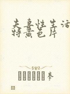 夫妻性生活一级特黄色片