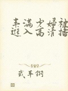 丰满少妇被猛烈进入高清播放软件