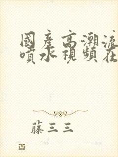 国产高潮流白浆喷水视频在线观看