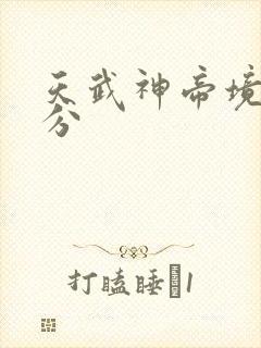 天武神帝境界划分