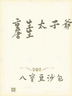 重生太子爷主角唐生