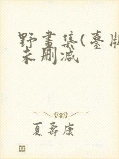 野画集(台版)未删减