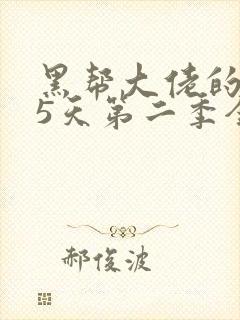 黑帮大佬的365天第二季全集