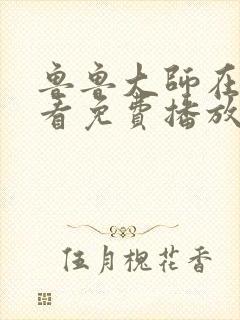 鲁鲁大师在线观看免费播放电视剧