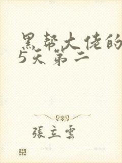 黑帮大佬的365天第二封面