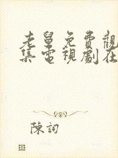 老舅免费观看全集电视剧在线观看