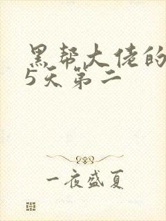 黑帮大佬的365天第二