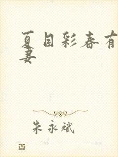 夏目彩春有码人妻