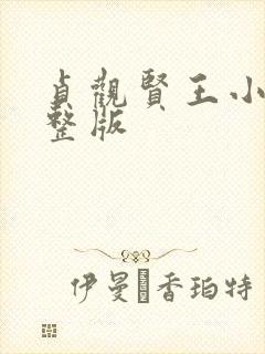 贞观贤王小说完整版