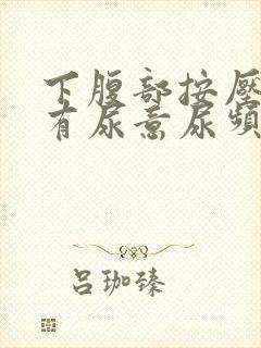 下腹部按压疼痛有尿意尿频