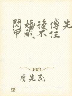 闪婚后傅先生马甲藏不住