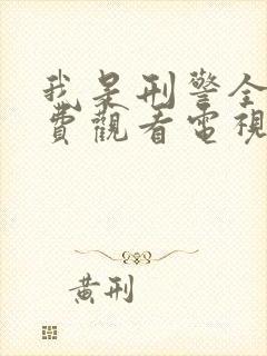 我是刑警全集免费观看电视剧