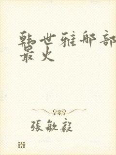 韩世雅哪部电影最火