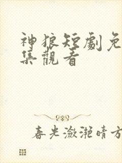 神狼短剧免费全集观看