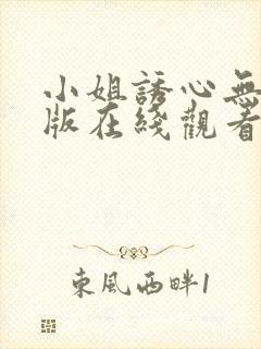 小姐诱心无删减版在线观看封面