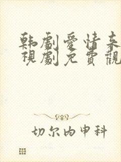 韩剧爱情来了电视剧免费观看