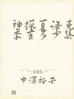 神探夏洛克第一季有多少集封面