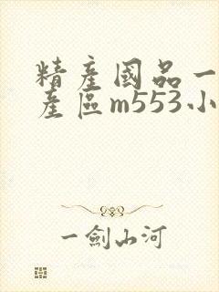 精产国品一二三产区m553小说封面