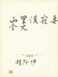 山里汉宠妻无度全文封面