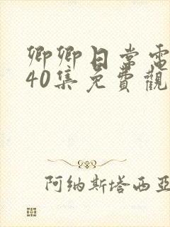 卿卿日常电视剧40集免费观看全集