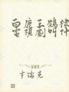 白鹿王鹤棣演的电视剧叫什么