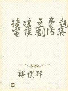 后浪免费观看的电视剧15集