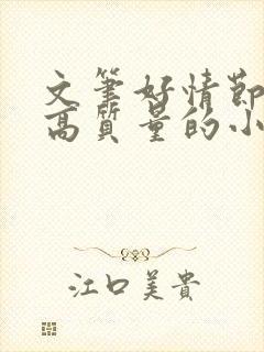 文笔好情节好的高质量的小说封面