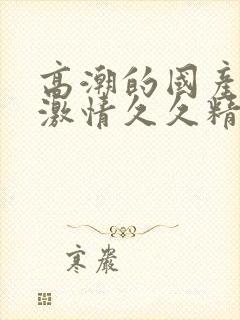 高潮的国产毛片激情久久精品封面