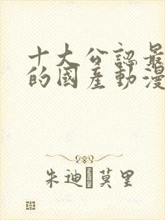 十大公认最好看的国产动漫