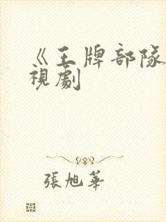 《王牌部队》电视剧