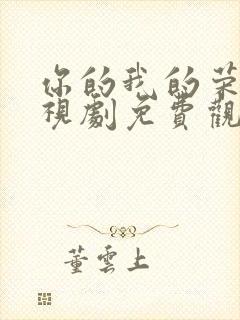 你的我的荣耀电视剧免费观看高清