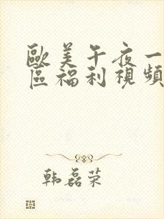 欧美午夜一区二区福利视频