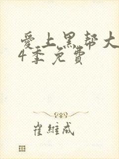 爱上黑帮大佬第4季免费