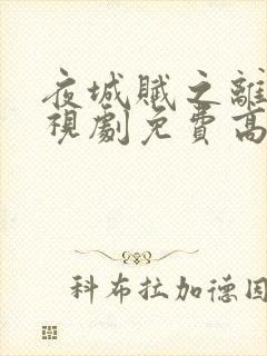 夜城赋之离生电视剧免费高清在线观看