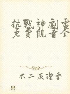 抗战神剧电视剧免费观看全集封面