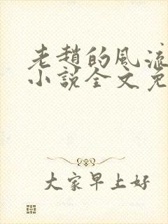 老赵的风流人生小说全文免费阅读