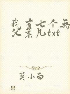 我有七个无敌师父叶凡txt