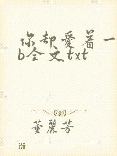 你却爱着一个sb全文txt封面