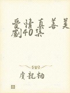 爱情真善美电视剧40集