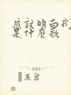 应该明白我的爱是什么歌