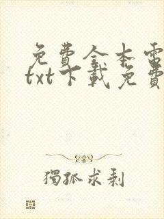 免费全本电子书txt下载免费下载