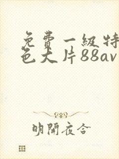 免费一级特黄特色大片88av