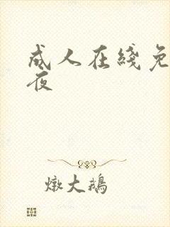 成人在线免费午夜