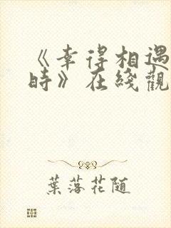 《幸得相遇离婚时》在线观看