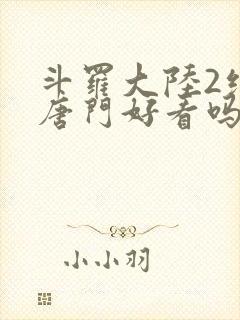 斗罗大陆2绝世唐门好看吗