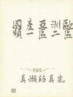 国产亚洲欧美视频一区二区三区