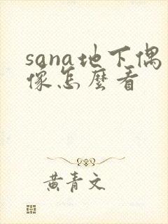 sana地下偶像怎么看封面